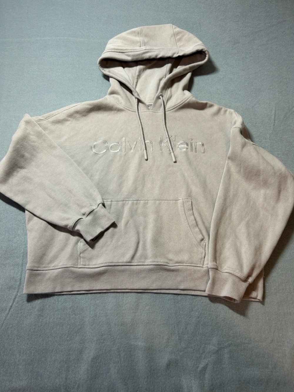 Calvin Klein Women’s Pullover Hoodie in Soft Beige